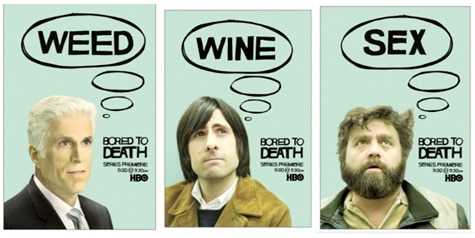 Bored to Death - Jason Schwartzman Zach Galifianakis Ted Danson